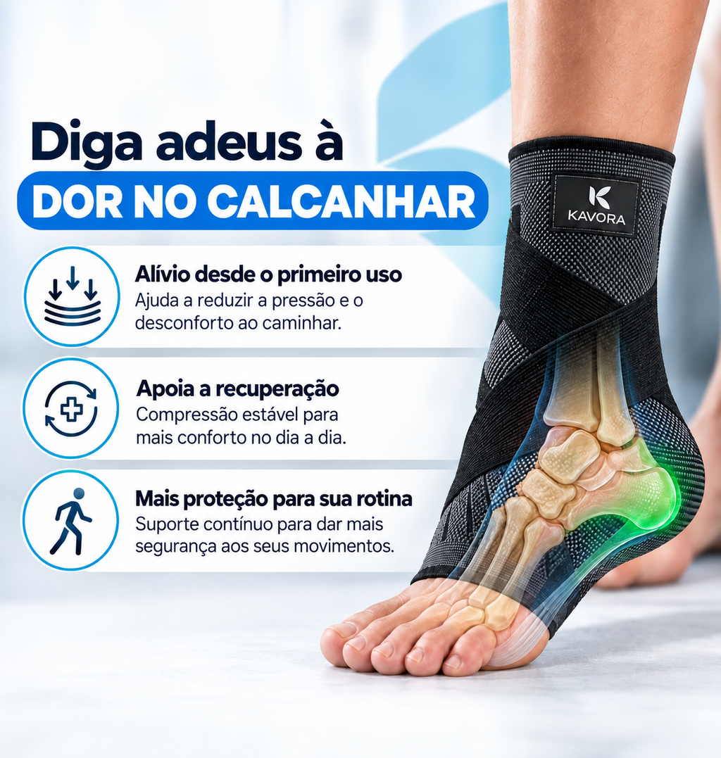 [LEVE 2 PAGUE 1] Suporte de Compressão Ajustável para Tornozelo Kavora MoveFlex