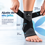 [LEVE 2 PAGUE 1] Suporte de Compressão Ajustável para Tornozelo Kavora MoveFlex